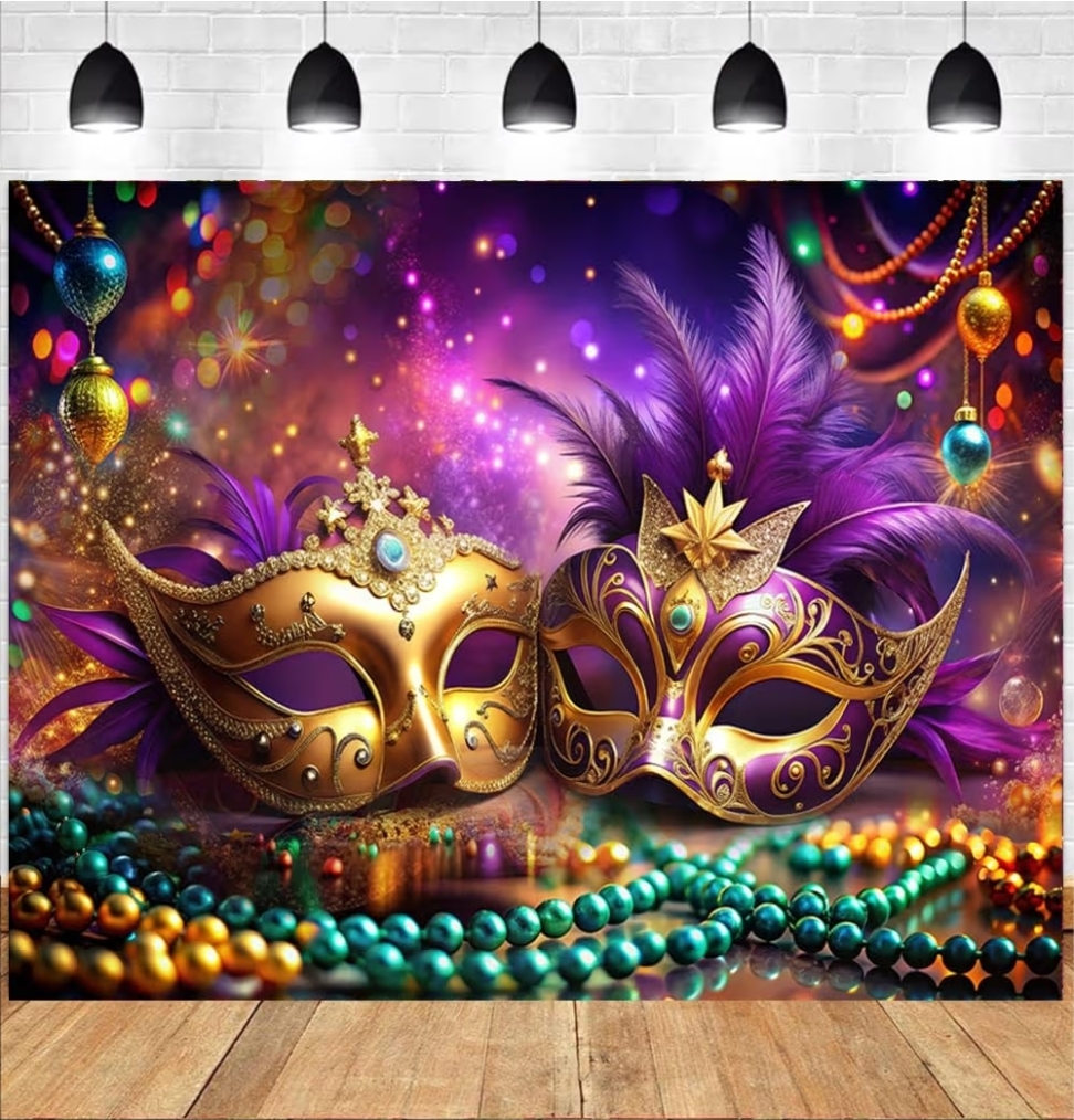 Mardi Gras Color backdrop