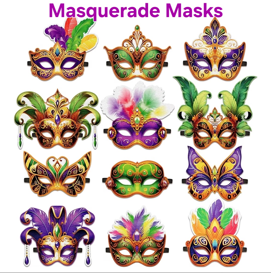 Ornate masquerade masks